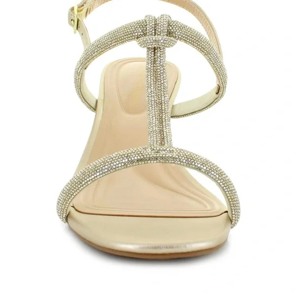 Adrienne Vittadini Gold Wedge Sandals NEW in Box - Picture 3 of 13